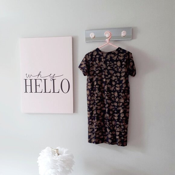 NWT Brunette the Label leopard print cotton t-shirt dress, S/M - Picture 6 of 7